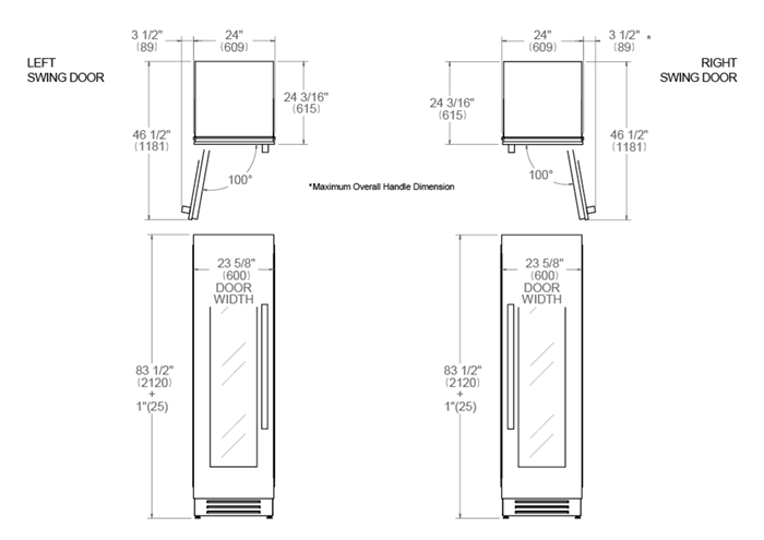 24 Built-in Wine Cellar Column | Bertazzoni